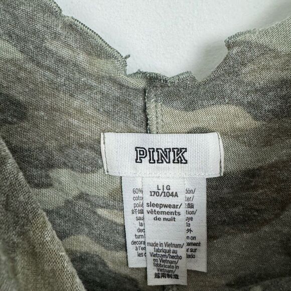 PINK VICTORIA’S SECRET | Camouflage Crop Top Pajama Sleep Women’s Size Large - Picture 5 of 7